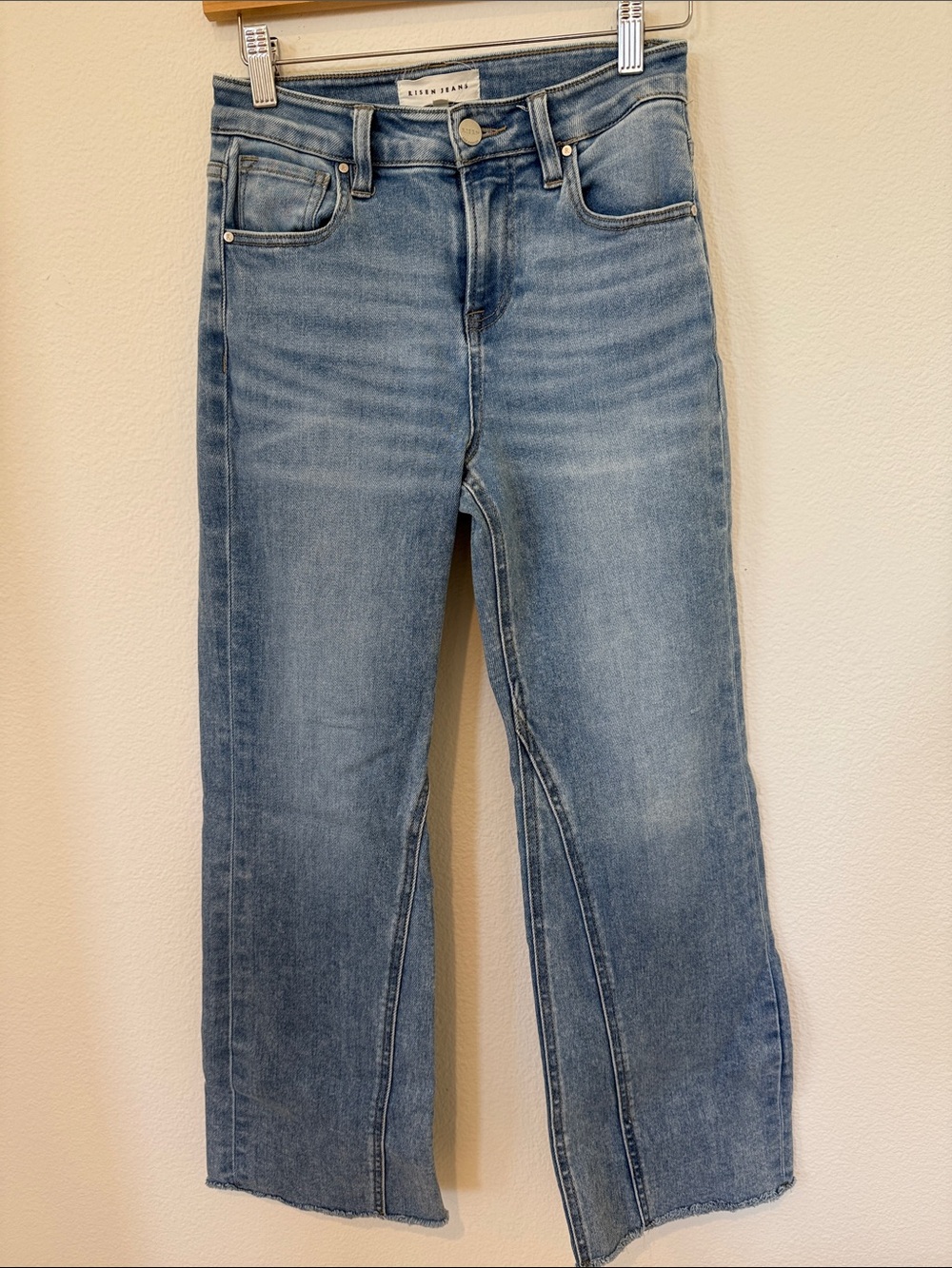 RISEN Light Blue High-Rise Wide Leg Jeans
